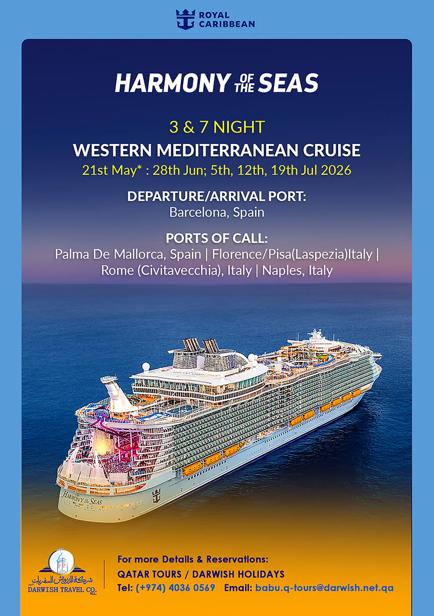 Royal Caribbean Harmony of the Seas — 3 & 7 night Western Mediterranean cruise from Barcelona, 2026