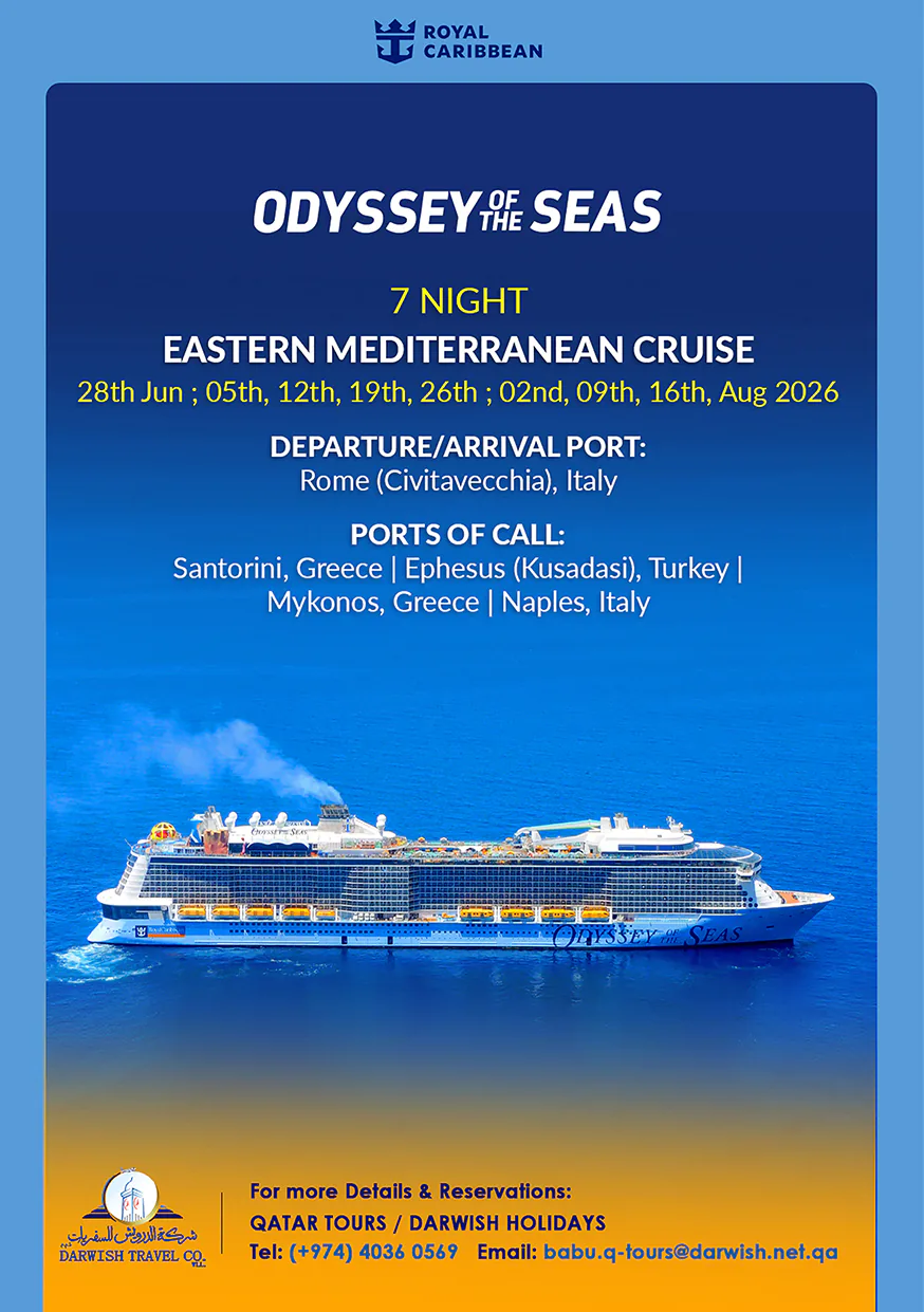 Royal Caribbean Odyssey of the Seas — 7 night Eastern Mediterranean cruise from Rome, 2026